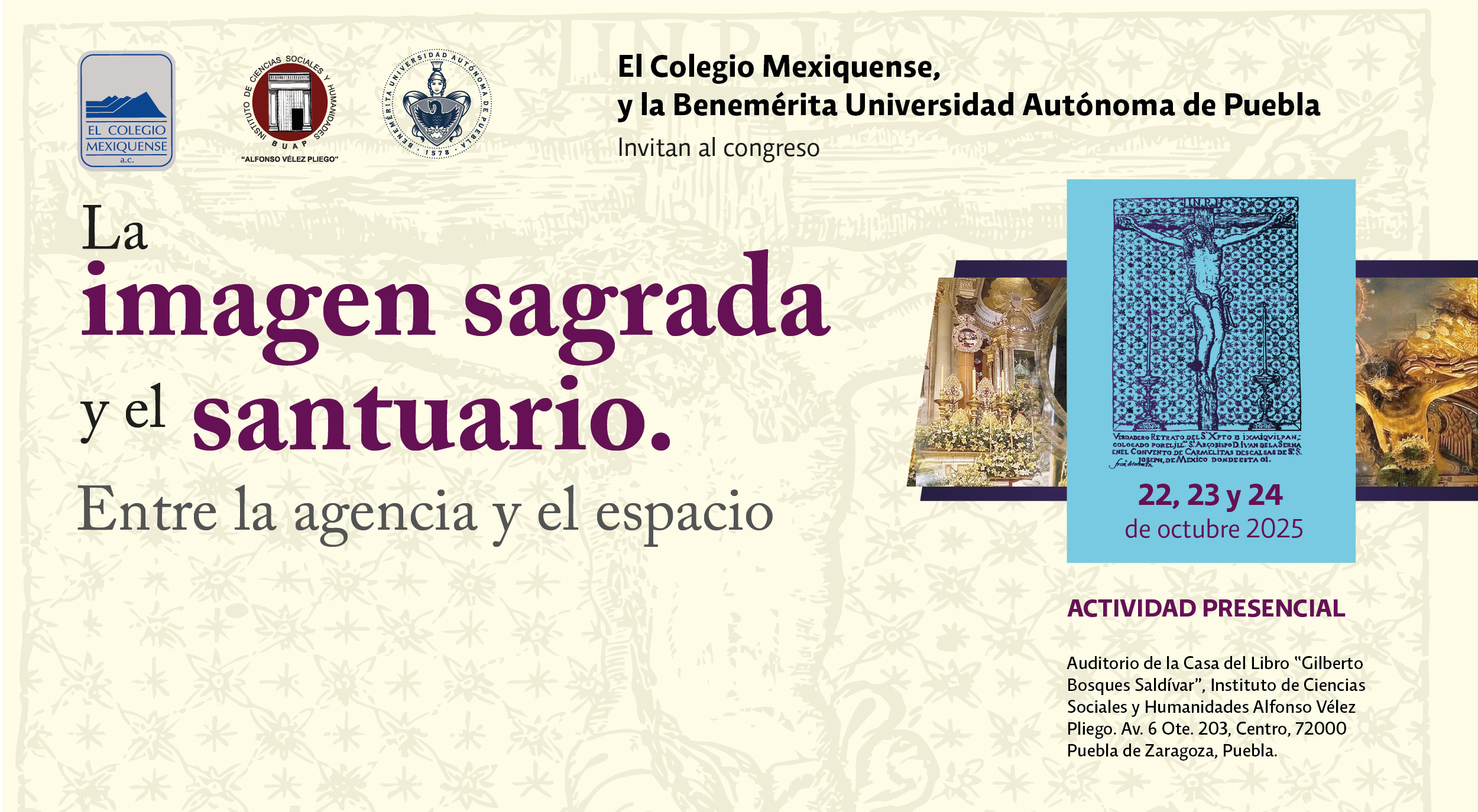 Congreso.  La imagen sagrada y el santuario.  Entre la agencia y el espacio